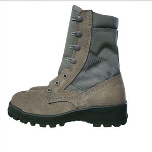 Military Combat Boots Green Waterproof High Top Hot Weather sz 5 New